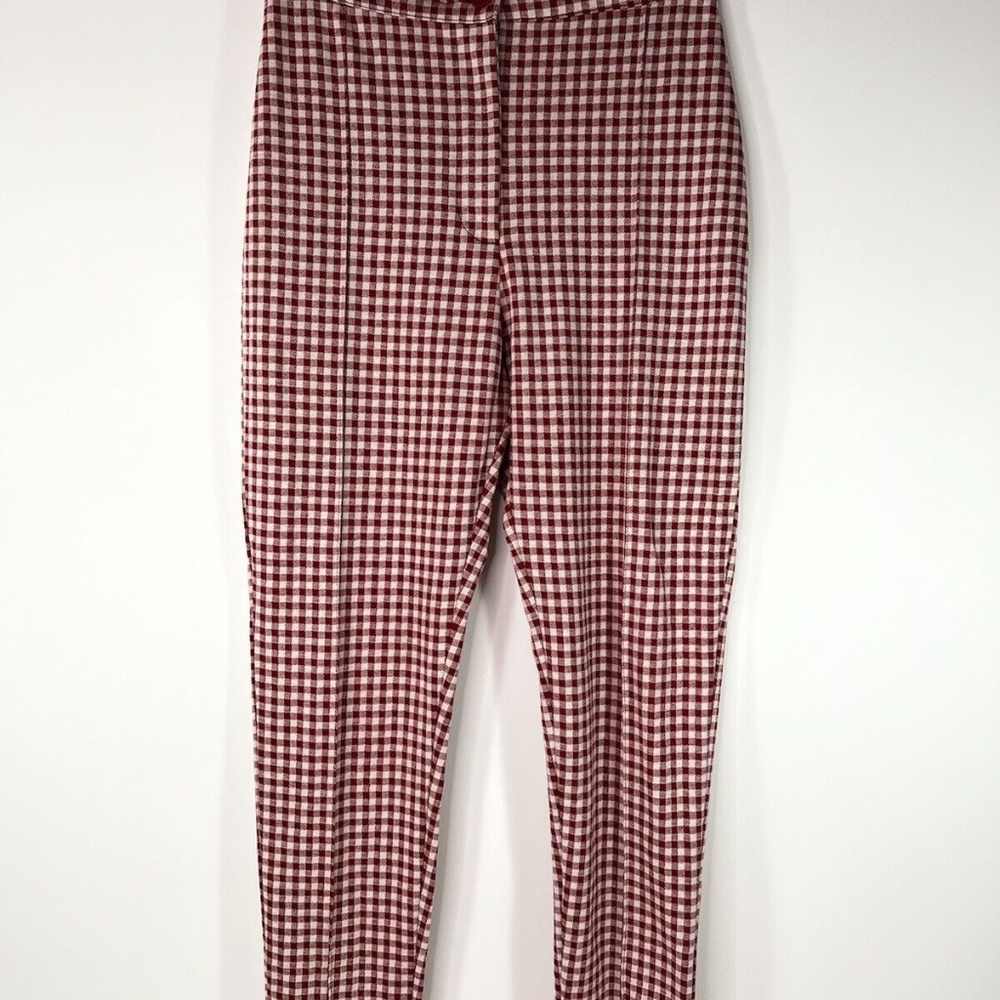 Free People Carnaby High Rise Pants Red White Gingham OB996452 Women’s 8 NWT